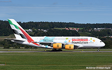 Airbus A380-861 | A6-EEP | Emirates Airline  |  First visit in the Emirates Airlines Foundation cs | Z&UUML;RICH (LSZH/ZRH) 06.09.2024